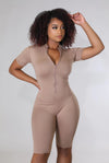 Just Passing By....Front Zip Up Biker Romper