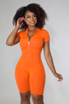 Just Passing By....Front Zip Up Biker Romper