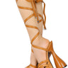 Julee......Tie Up Platform Thick Heel Cape Robbin Shoes