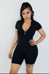 Just Passing By....Front Zip Up Biker Romper | Swagg Boutique LLC.