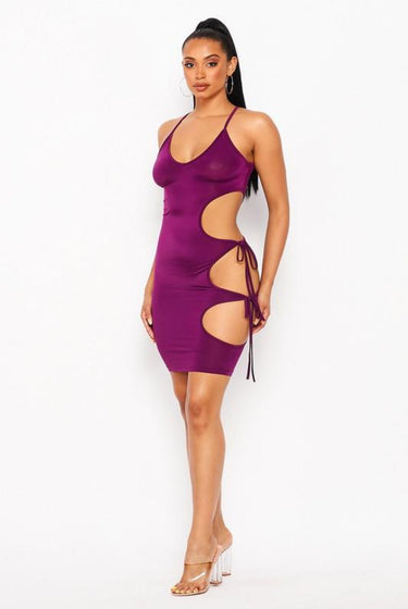 Just Tonight....Spaghetti Strap Side Cut Out Dress | Swagg Boutique LLC.