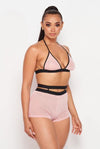 Lay Low....Bra Crop Mesh Short Set | Swagg Boutique LLC.