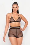Lay Low....Bra Crop Mesh Short Set | Swagg Boutique LLC.