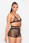 Lay Low....Bra Crop Mesh Short Set | Swagg Boutique LLC.