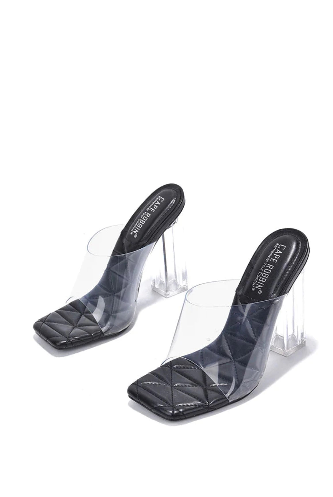Pensy.....Clear Sandal Heels Cape Robbin Shoes