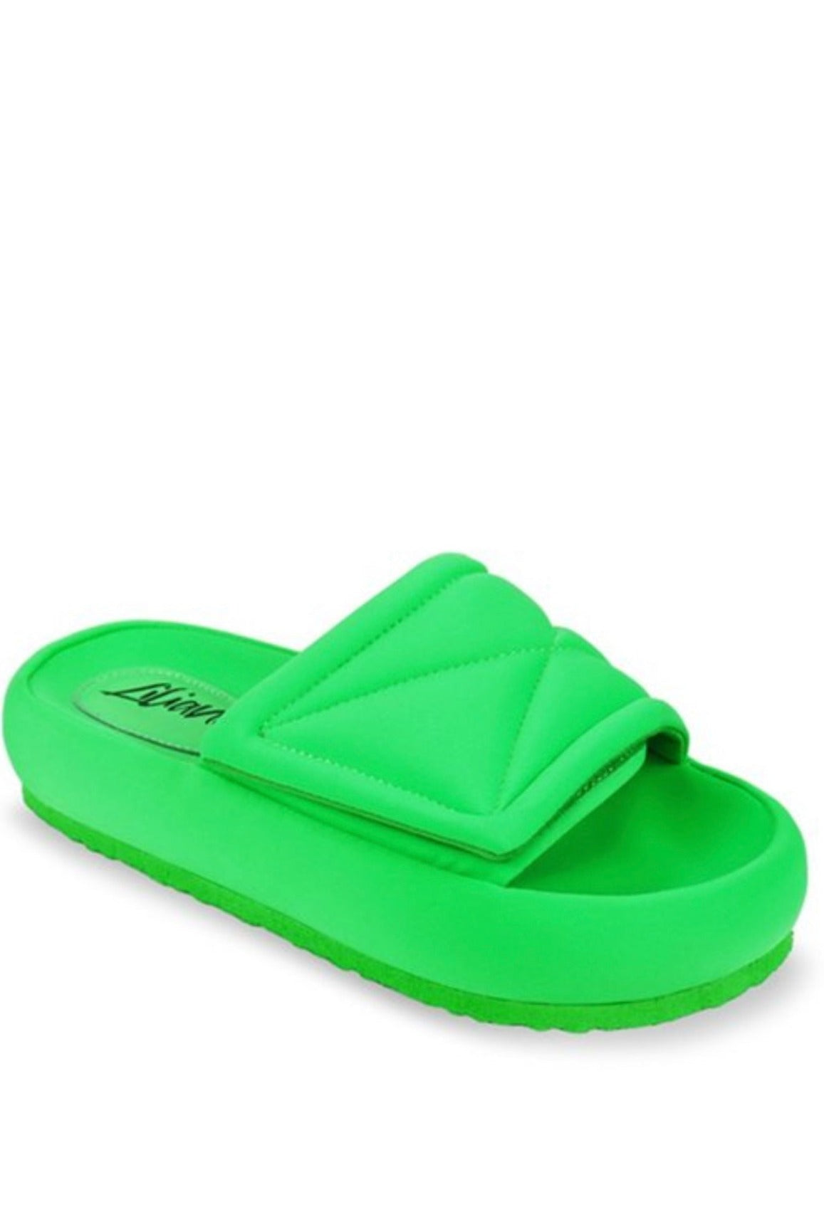 Puffie-1.....Velcro Thick Sole Sandal Slides Liliana Shoes