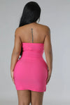 Special Delivery....Tube Front Zipper Mini Dress