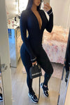 Spin The Block.....Long Sleeve Lucky Label Thumb Hole Jumpsuit | Swagg Boutique LLC.