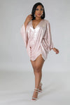 When I Step Out......Oversized Sleeve Wrap Dress