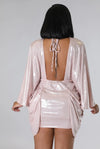 When I Step Out......Oversized Sleeve Wrap Dress