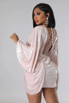 When I Step Out......Oversized Sleeve Wrap Dress