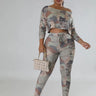 Wit The Business......Off Shoulder Camo Pants Set Good Time USA