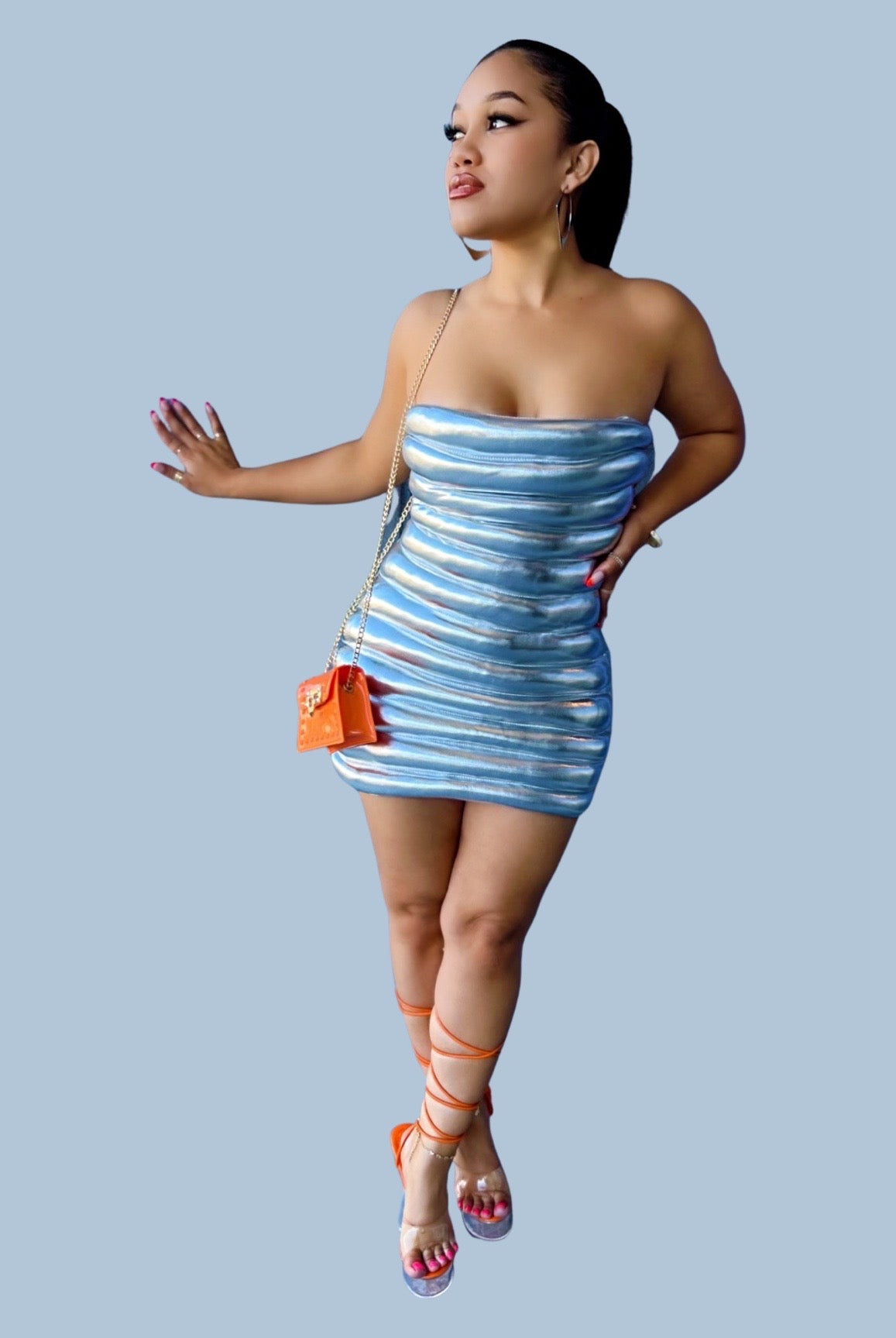 You Know The Vibes.....Puffy Bubble Tube Mini Dress Fancy Dream
