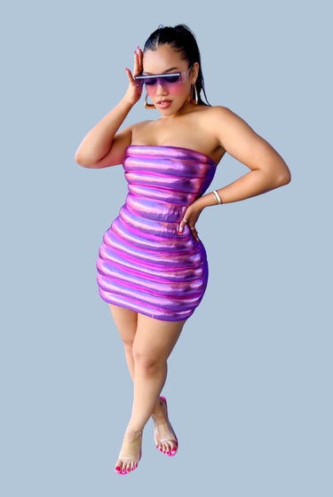 You Know The Vibes.....Puffy Bubble Tube Mini Dress Fancy Dream